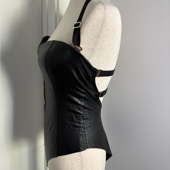 Honey Birdette Vegas Zip-Up Bodysuit Vintage - Picture 3 of 6